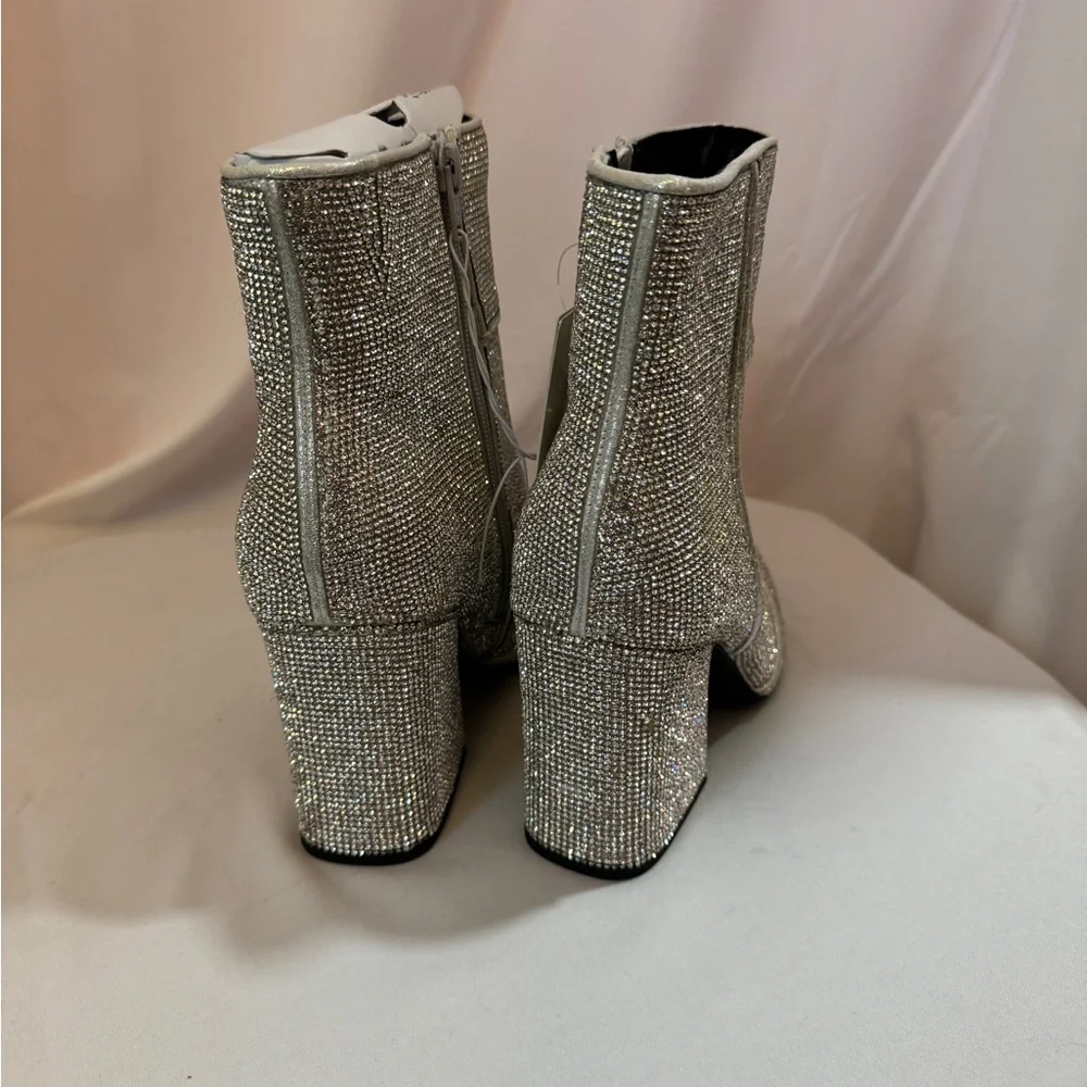 Rhinestone sequin sparkle boots size 9 - Picture 4 of 7